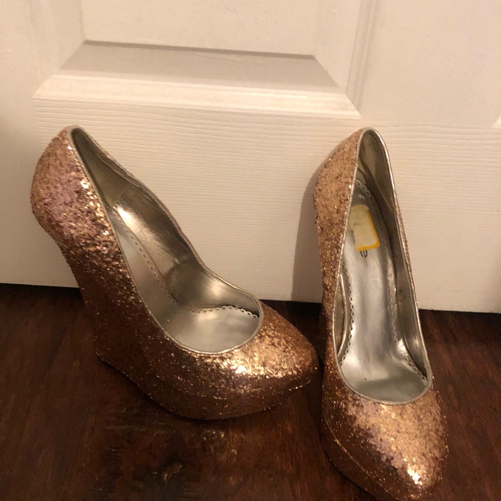 Bebe glitter shoes